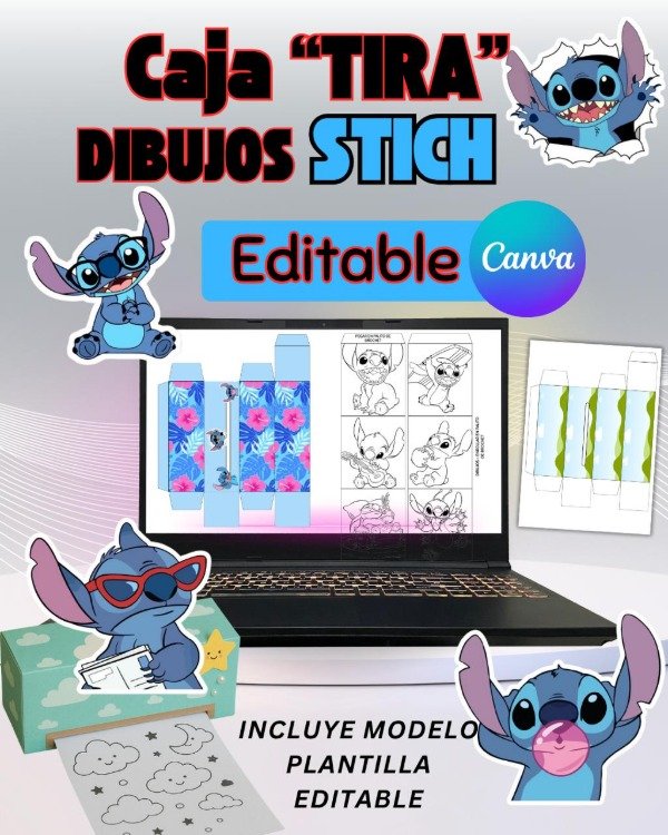 Producto - CAJA TIRA DIBUJOS. STICH