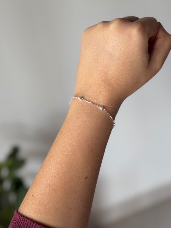 Producto - Pulsera con cubics de corazones - 1