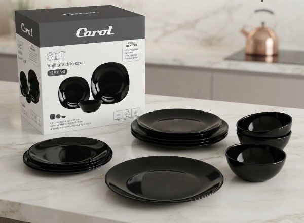 Producto - Set 12 piezas platos + bowl + tazas -64912