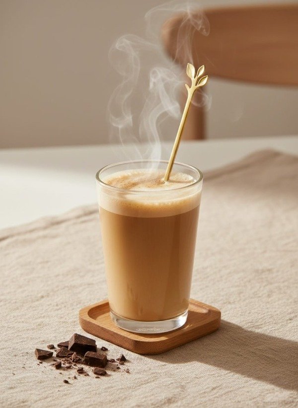 Producto - Cuchara rama dorada mango largo 16,5cm - Unidad