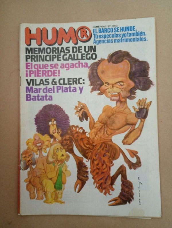 Producto - Humor #63 Memorias de un príncipe gallego Vilas Clerc Dolina - Julio 1981