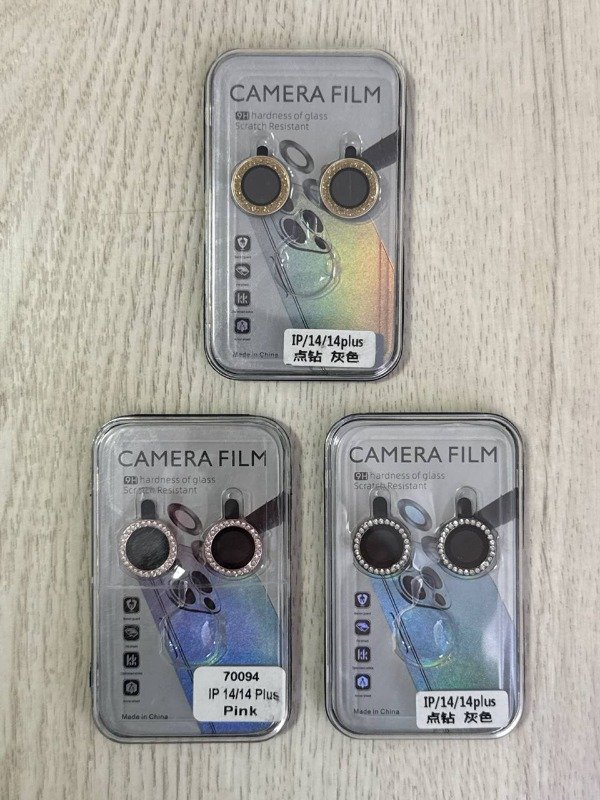 Producto - VIDRIO DE CÁMARA GLITTER PARA IPHONE 14 / 14 PLUS