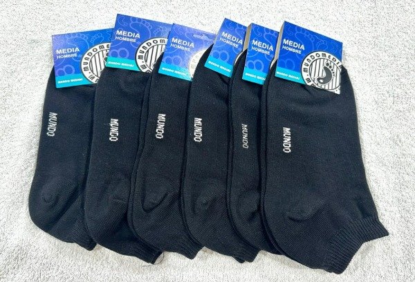 Producto - ZOQUETE LISO HOMBRE COLOR NEGRO X 12