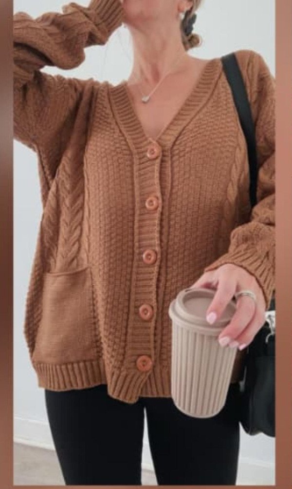 Producto - Cardigan largo avellana