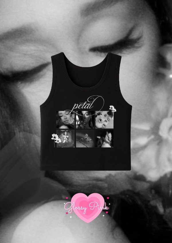 Producto - Tank Top Ariana Petals - VINILO TEXTIL GLITTER