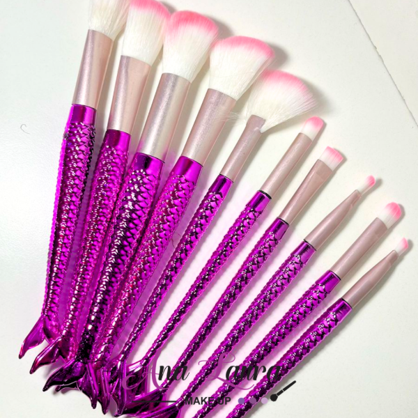 Producto - Set de brochas cola de sirena lilas