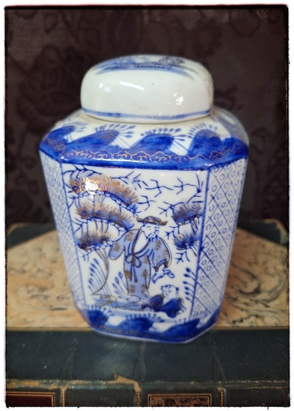 Producto - Potiche Oriental diseño azul