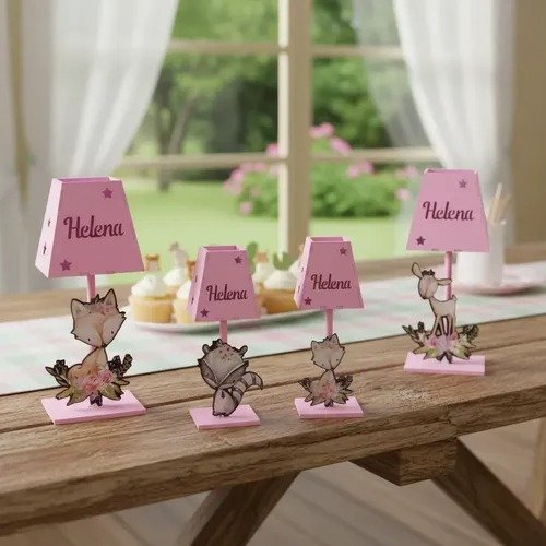 Producto - Souvenir Animalitos Del Bosque 25+1centro De Mesa Con Led - 2