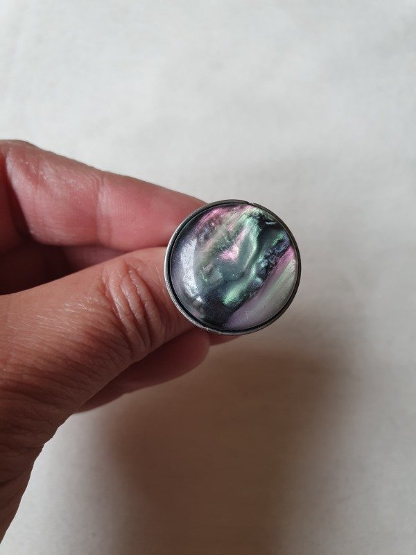 Producto - Anillo Round Nácar Abulón Fijo - 2