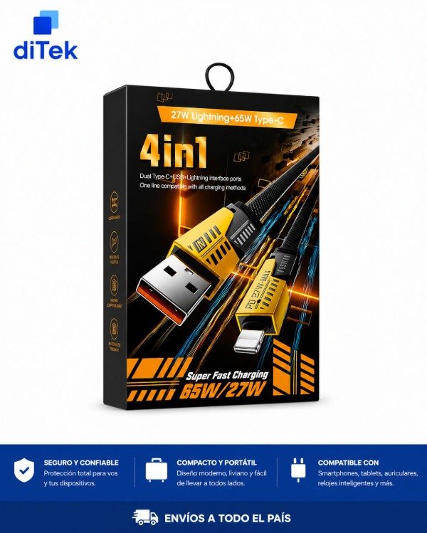Producto - Cable 4 en 1 de Carga y Datos - 1