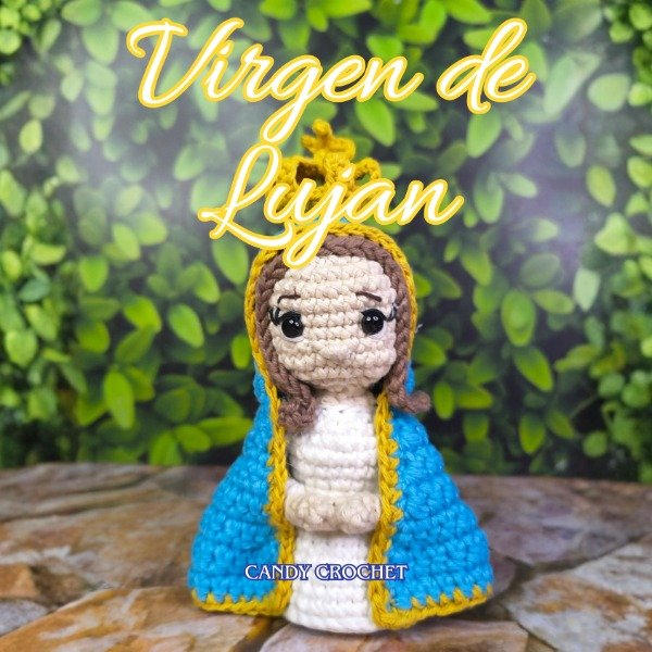 Producto - Virgen de Lujan tejida a Crochet 14cm