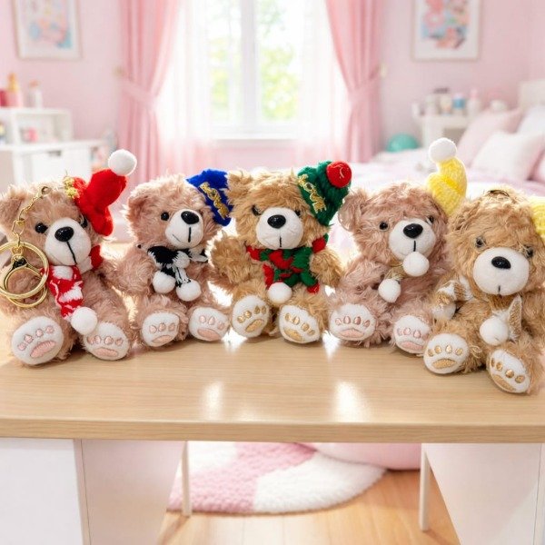 Producto - Llavero Premium Peluche Ositos con Gorro XP