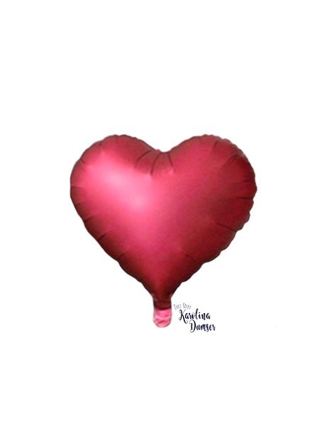 Producto - Globo Corazón Bordó Satinado 18"