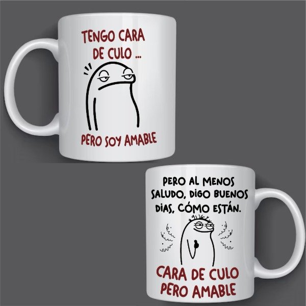 Producto - Taza cerámica Tengo cara de culo pero soy amable