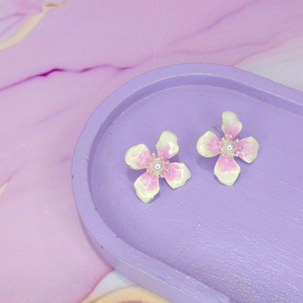 Producto - Aros pasante flor lavanda AB