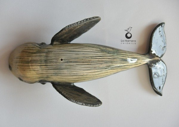 Producto - Escultura De Ballena De Cerámica Hecha A Mano Adorno Deco POR ENCARGO - 10