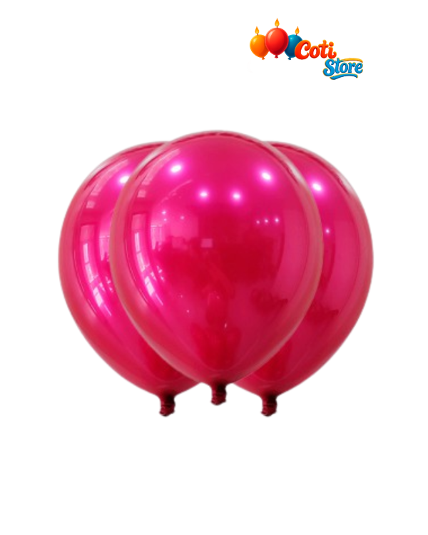 Producto - GLOBBY 12" CROMO TITANIO ROSA FUCSIA x 10 unidades