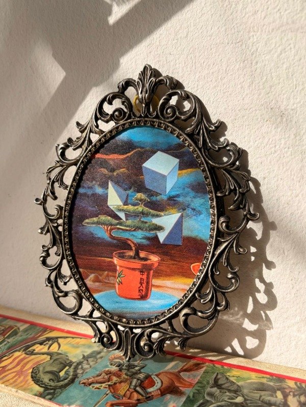 Producto - Cuadro Camafeo de metal Bonsai