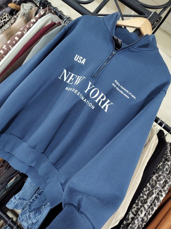 Producto - Buso New YORK medio cierre azul
