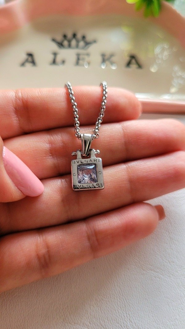 Producto - Collar bulgari con cubic de acero quirúrgico - 0