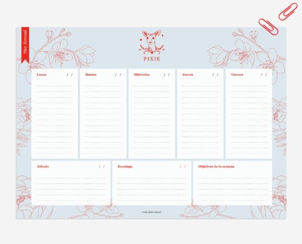 Producto - Planificador Semanal Pixie: Magia para tu rutina