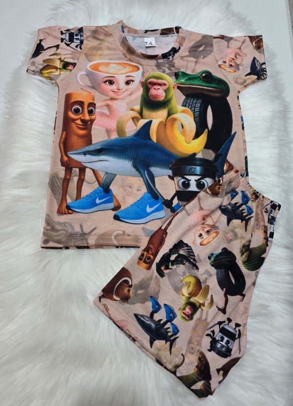 Producto - Pijamas de niños Brain Rot Beige