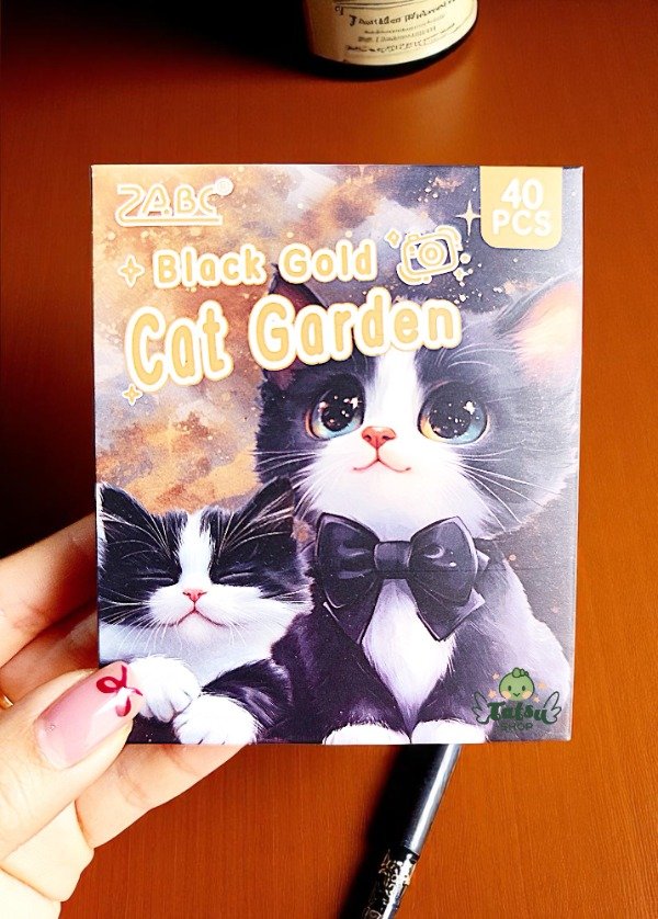 Producto - Pack de 40 Stickers Black Gold Cat Garden
