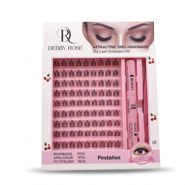 Producto - Set pestañas DIY Eyelaah + bonder, pegamento, pinza (#05) - Debby Rose