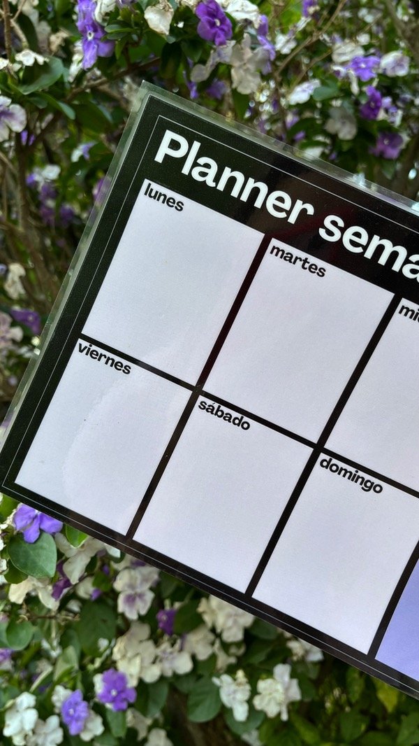 Producto - PLANNER SEMANAL PARA HELADERA (NEGRO)