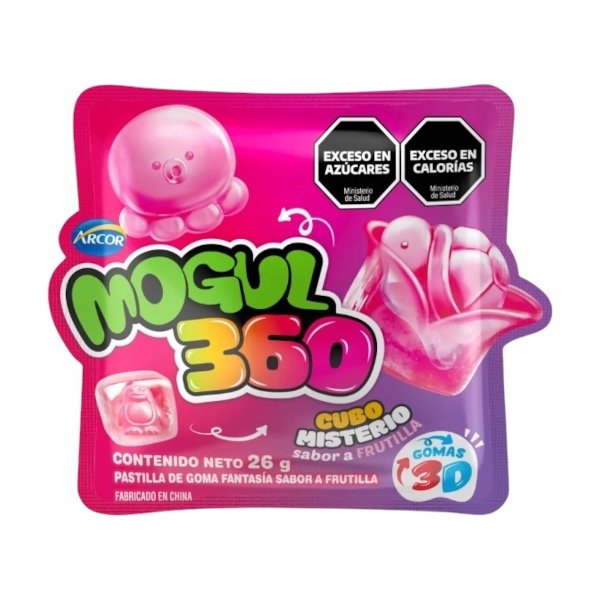 Producto - Gomitas Mogul 360 Cubo Misterio Frutilla 26g