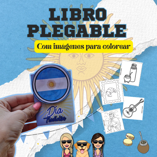 Producto - LIBRO PLEGABLE PARA COLOREAR. DIA DE LA TRADICIÓN