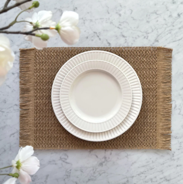 Producto - Individual rectangular fibras naturales tostado - SETx2 - 3