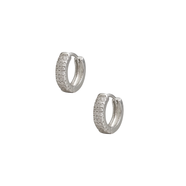 Producto - Aros Plata 925 Huggies Blancos