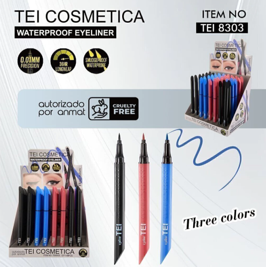 Producto - Delineador en fibra rojo y azul TEI