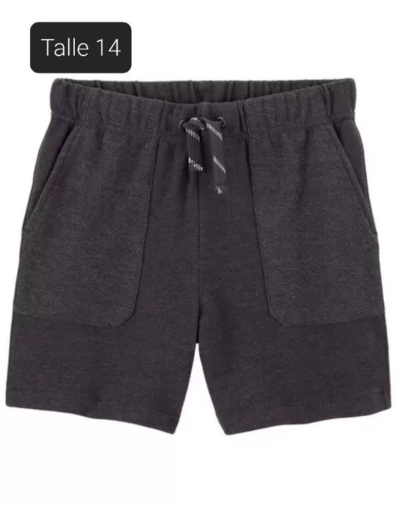 Producto - Short algodón carters talle 14 gris oscuro