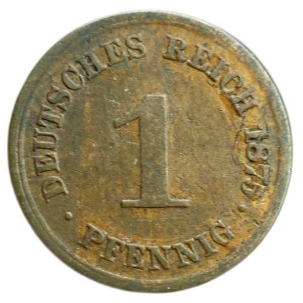 Producto - Alemania 1 Pfennig 1875 Guillermo II Km#1 -VF