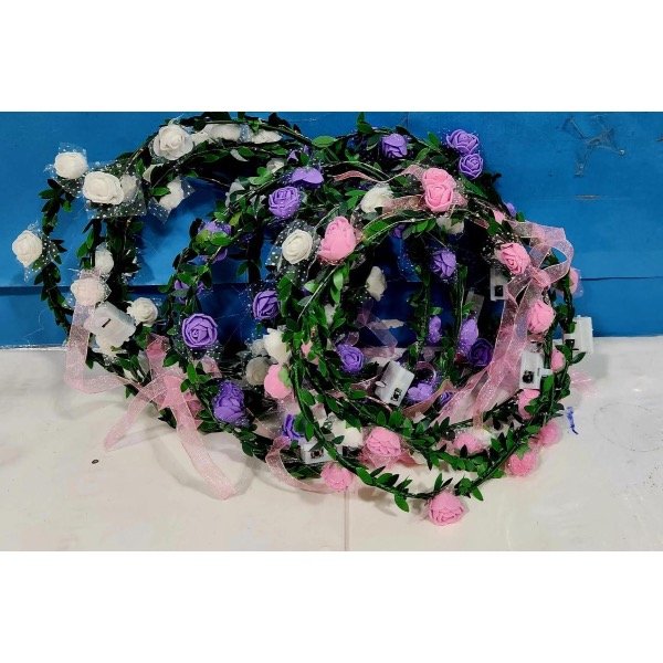 Producto - Corona floral con luz