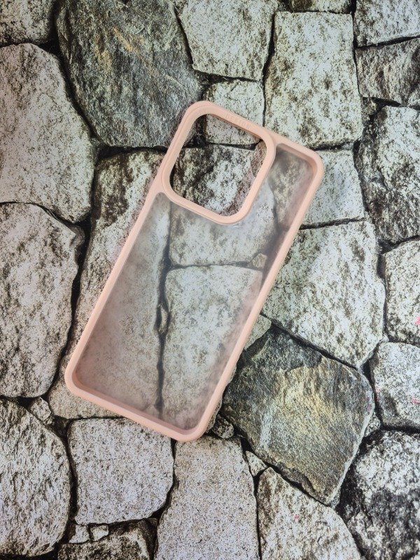 Producto - Funda bumper cristal borde color Moto G15 rosa