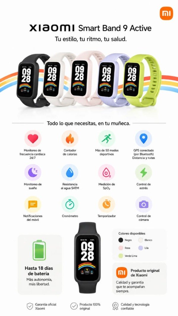 Producto - Xiaomi Smart band 9 Active