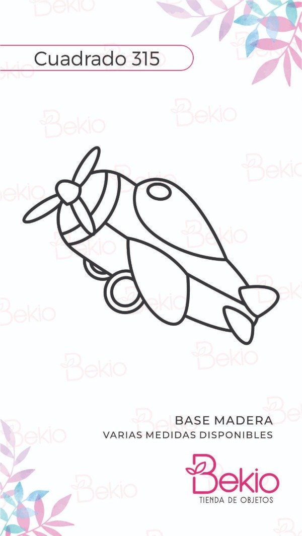 Producto - Sello Cuadrado 315 - Avión