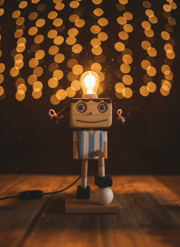 Producto - Lampara Velador Niña Futbolista