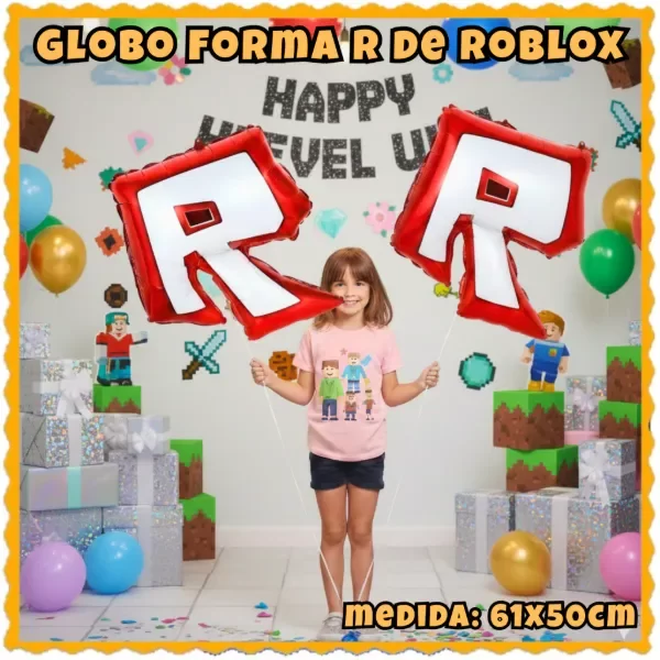 Producto - Globo Roblox forma logo