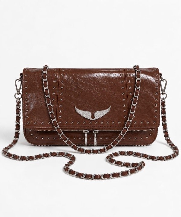 Producto - Cartera Zadig Rock Vintage- Linea Exclusiva - Doble correa - Chocolate