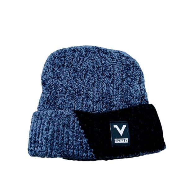 Producto - Gorro de Chenille interior piel Sports gris
