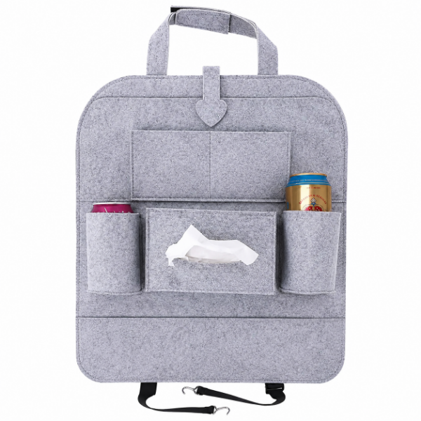 Producto - Organizador AFELPADO DE ASIENTO DE AUTO 65X40 CM COLORES SURTIDOS - 0