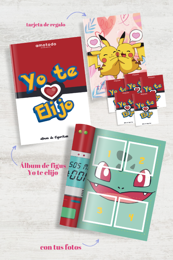 Producto - prev 1 album de figus yo te elijo + tag pokemon de regalo
