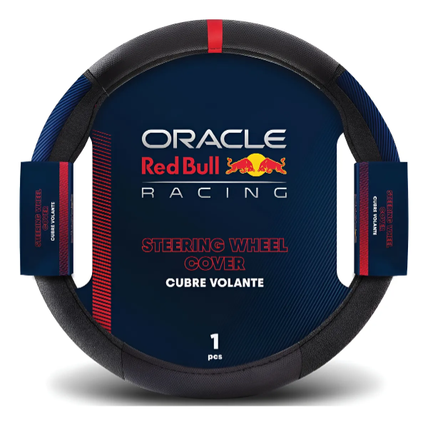 Producto - FUNDA PARA VOLANTE NEGRA CON AZUL 38 CM RED BULL RACING RBSWC002BR