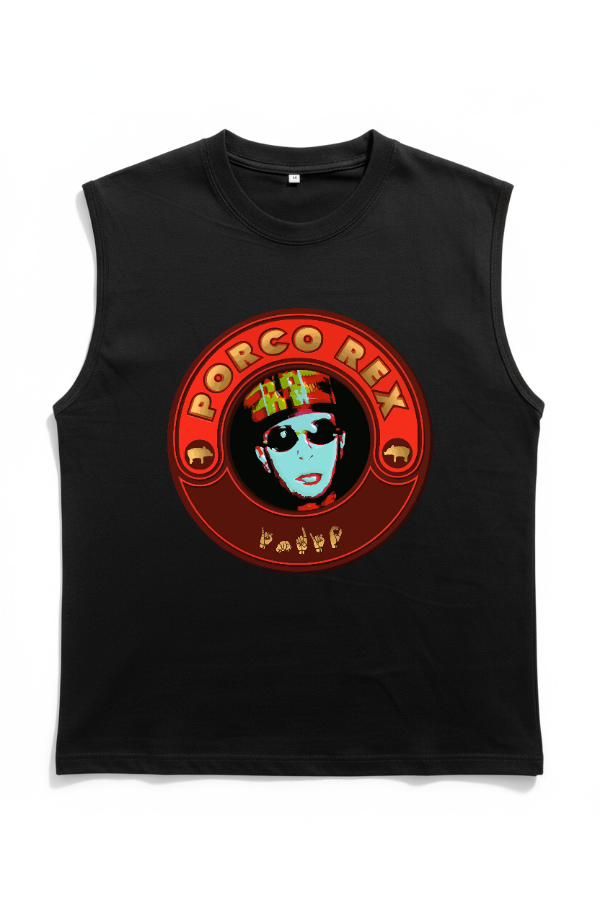 Producto - Remera Sin Mangas Negra - Porco Rex