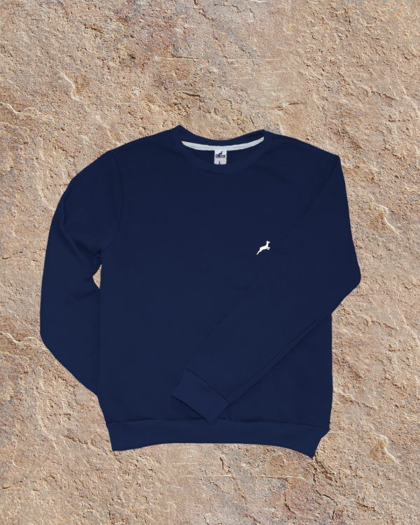 Producto - Buzo Liso Algodón Clásico - Azul