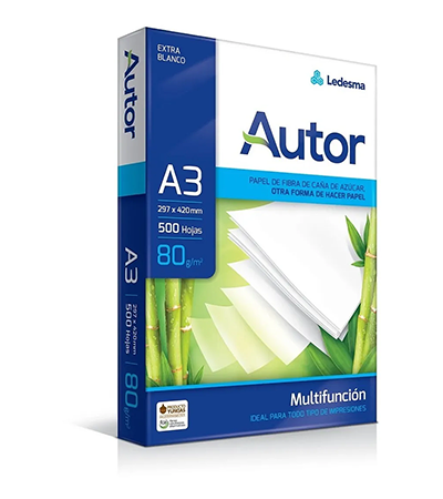 Producto - Papel Ledesma AUTOR A3 80 g 500 hs